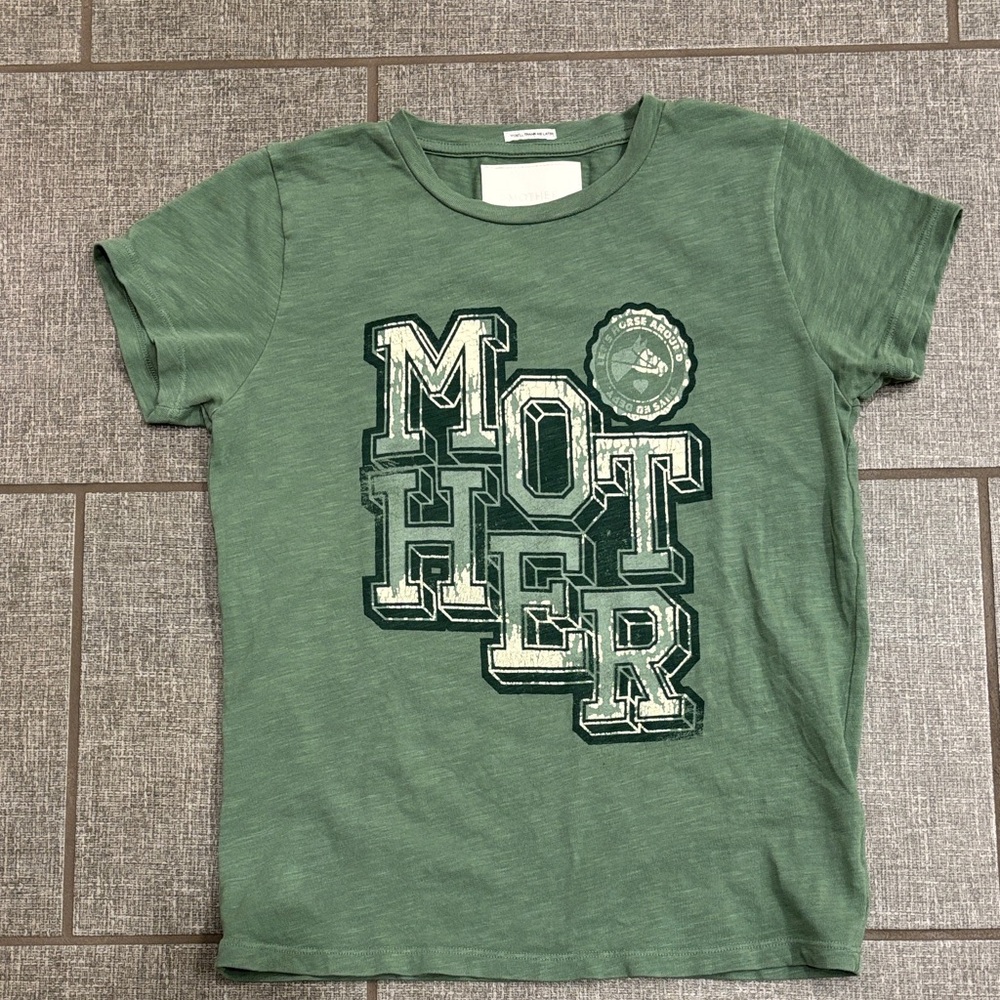 MOTHER Green Short Sleeve Logo Tee